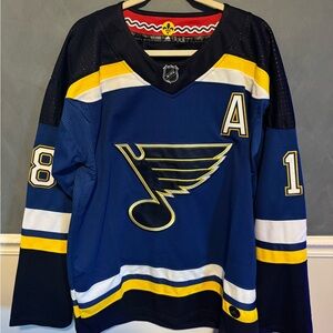 Adidas Blue and Yellow Hockey Jersey